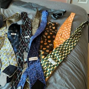 All silk European men’s designer ties like 20 plus